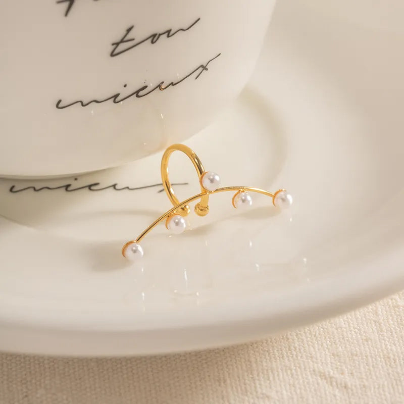 Adora London The Cosmic Ear Cuff 18K gold plated Simple style stainless steel rhinestone inlay ear cuff