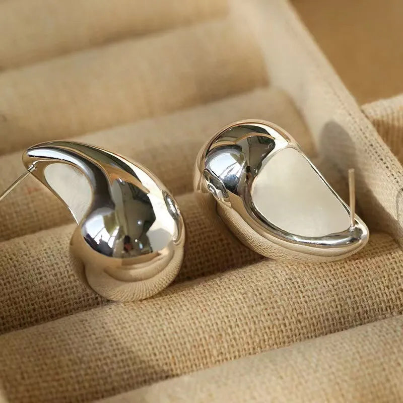 Adora London Large Silver Drops Stainless Steel