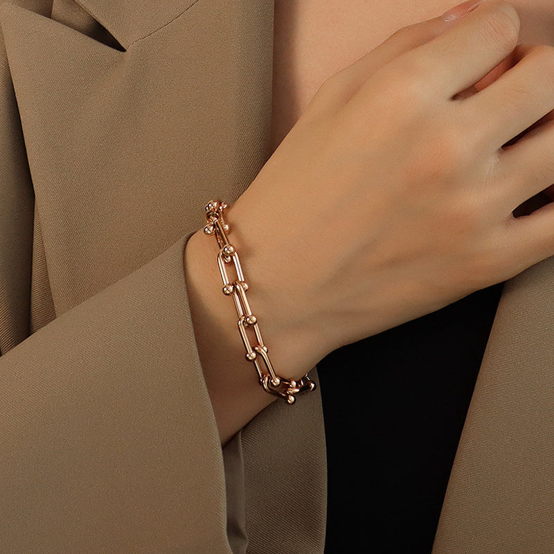 Adora London Eden Bracelet 18K gold plated chunky chain bracelet