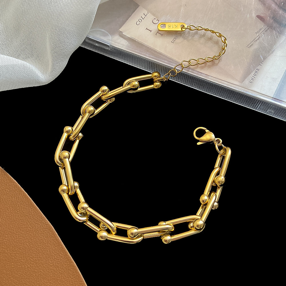 Adora London Eden Bracelet 18K gold plated chunky chain bracelet