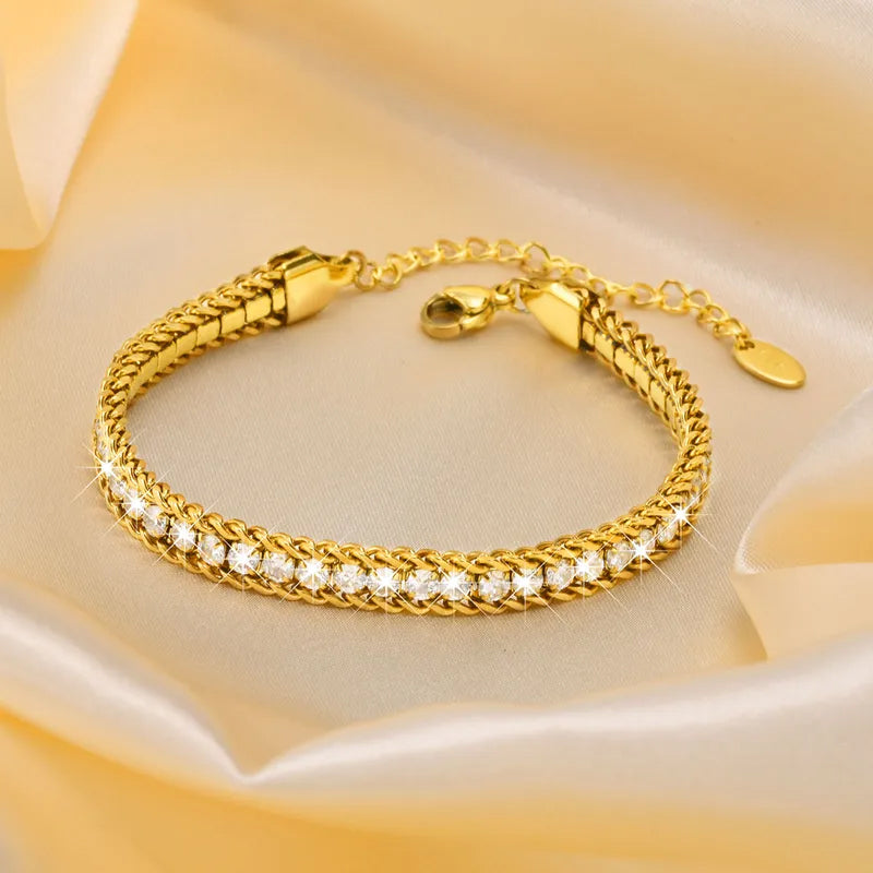 Adora London The Gigi Bracelet 18K gold plated Zircon inlay bracelet