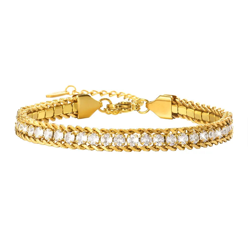 Adora London The Gigi Bracelet 18K gold plated Zircon inlay bracelet