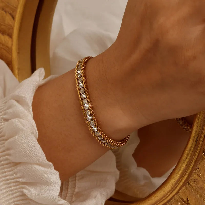 Adora London The Gigi Bracelet 18K gold plated Zircon inlay bracelet
