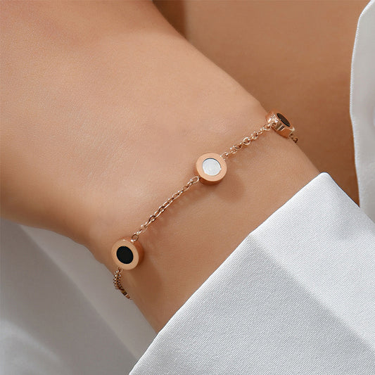 Adora London Isla Bracelet Three circled stainless steel