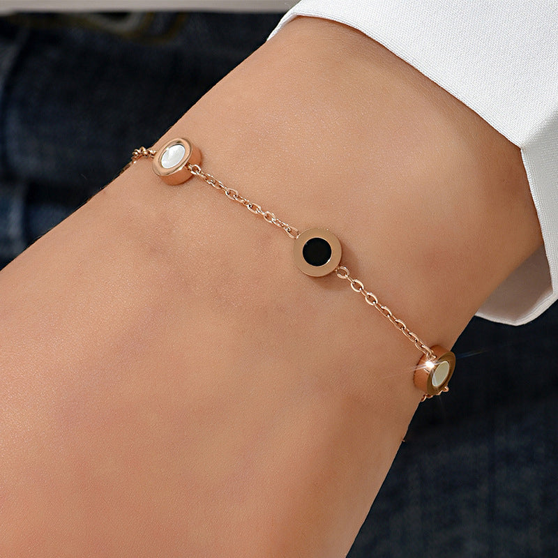 Adora London Isla Bracelet Three circled stainless steel