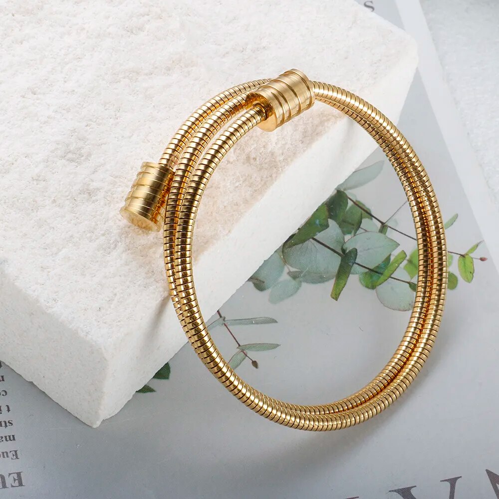 Adora London The Lulu Bangle in Gold & Sliver