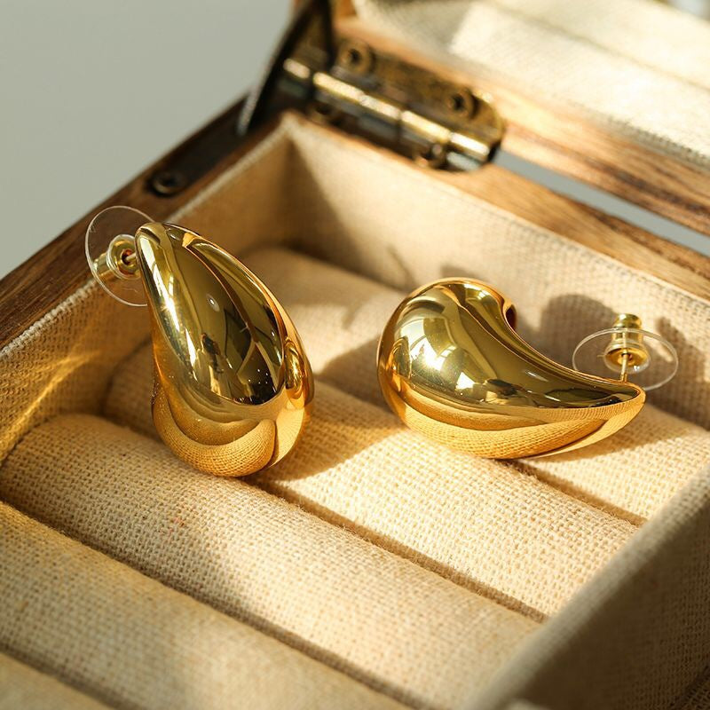Adora London Small Drops 18K gold & sliver plated silver droplet earings