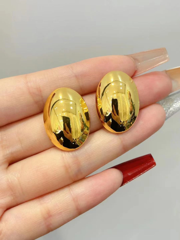 Adora London Oval gold earings Gold plated