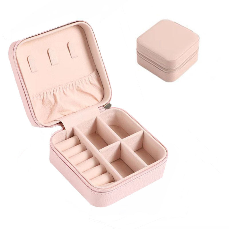 Adora London Pink Jewellery Box Solid colour PU leather small jewellery
