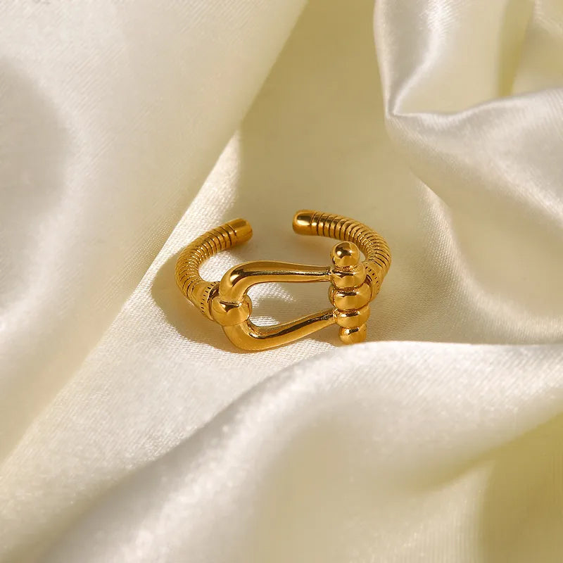 Adora London The Buckle Ring Buckle detail open back ring