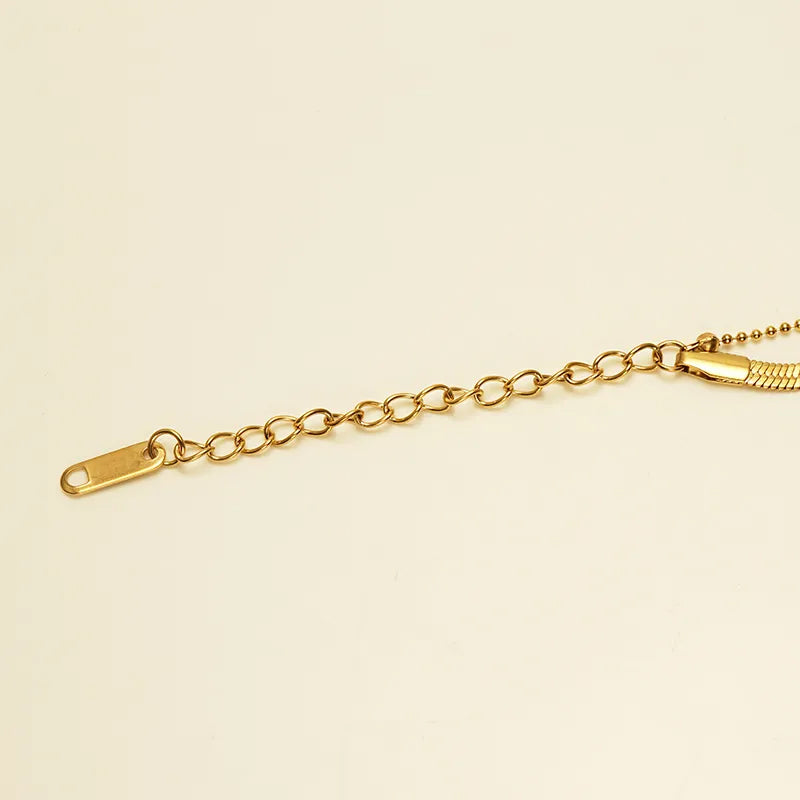 Adora London The Leah Bracelet/anklet Simple double chain 18K gold plated bracelet/anklet