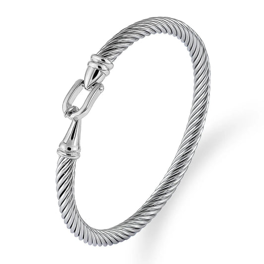 Adora London The Aspen Bangle Twisted deatil bangle with hook fastening
