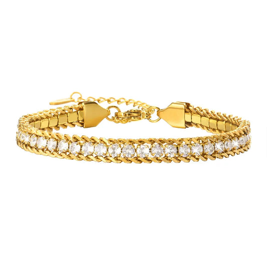 Adora London The Gigi Bracelet 18K gold plated Zircon inlay bracelet